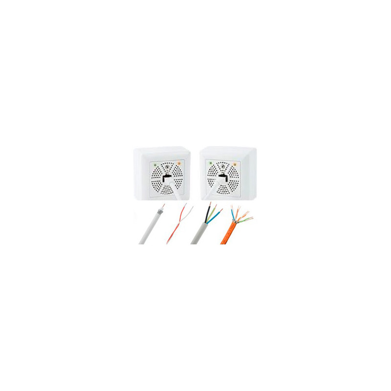 Kit MOBOTIX Mx2wire+: Ethernet y PoE por cable de dos hilos MX-2WIREPLUS-SET-PW