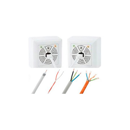 Kit MOBOTIX Mx2wire+: Ethernet y PoE por cable de dos hilos MX-2WIREPLUS-SET-PW