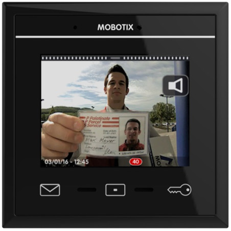 Monitor interior para videoportero MOBOTIX MxDisplay+, negro MX-DISPLAY3-B