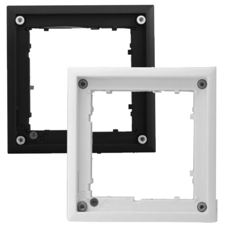 Marco FlatMount MOBOTIX para MxDisplay y módulos de videoportero, blanco OPT-FlatMount-EXT-PW